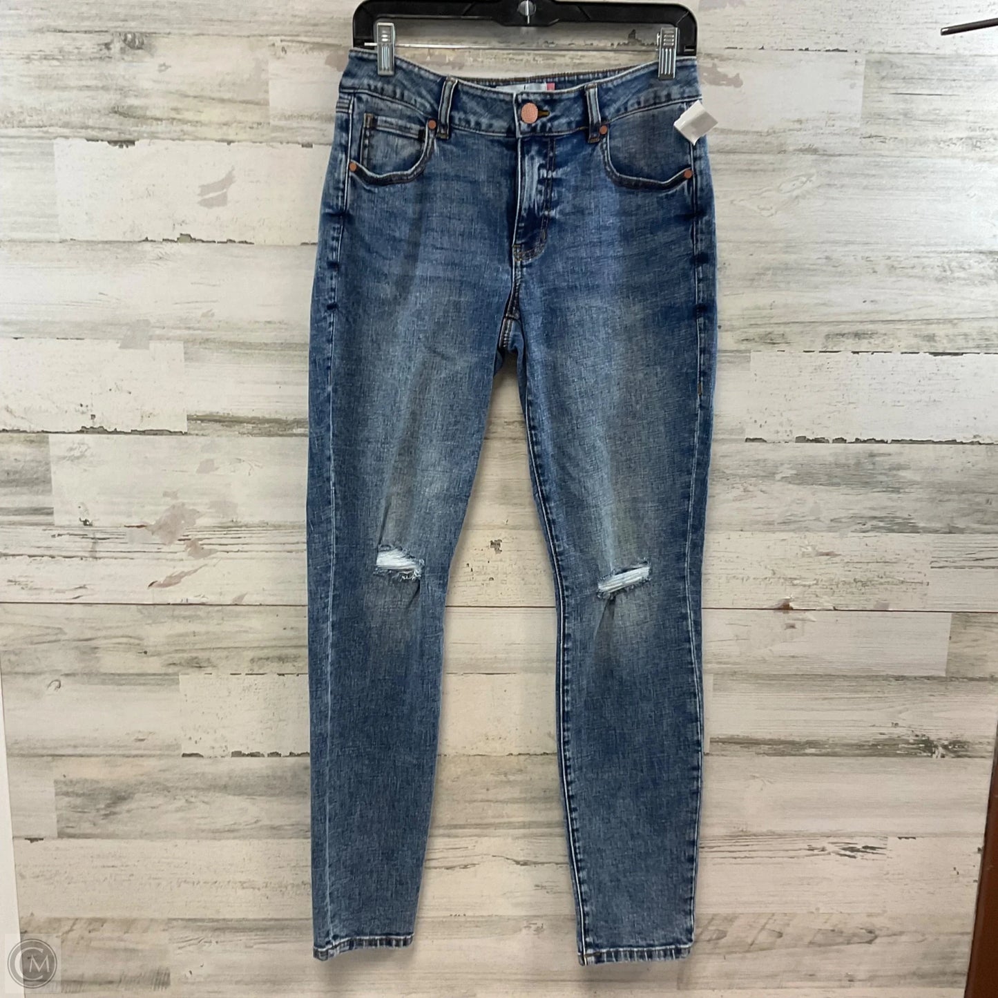 Jeans Skinny By Cabi In Blue Denim, Size: 6