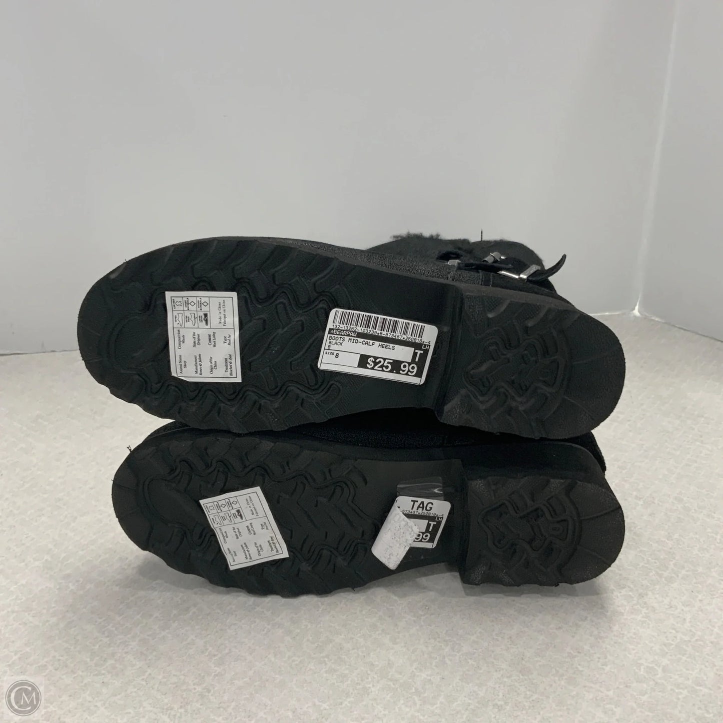 Boots Mid-calf Heels By Bearpaw In Black, Size: 8