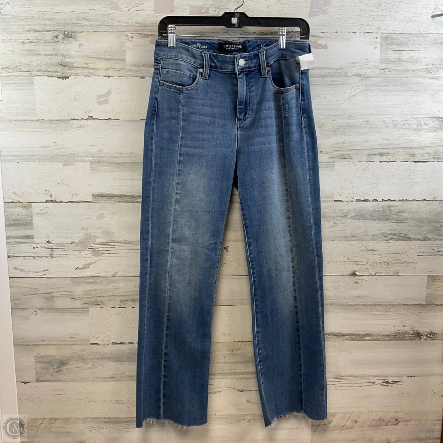 Jeans Flared By Liverpool In Blue Denim, Size: 8