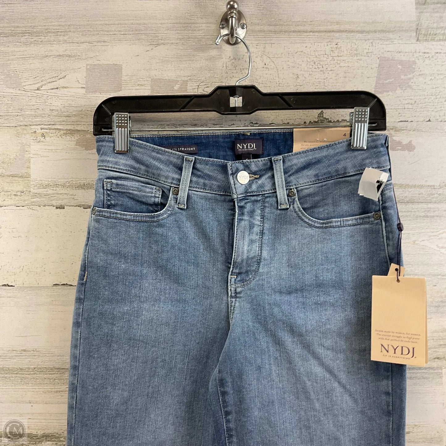 Jeans Straight By Not Your Daughters Jeans In Blue Denim, Size: 4