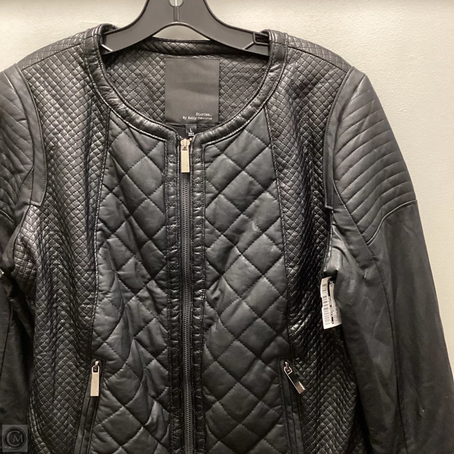 Jacket Moto By Stories By Kelly Osborne In Black, Size: L