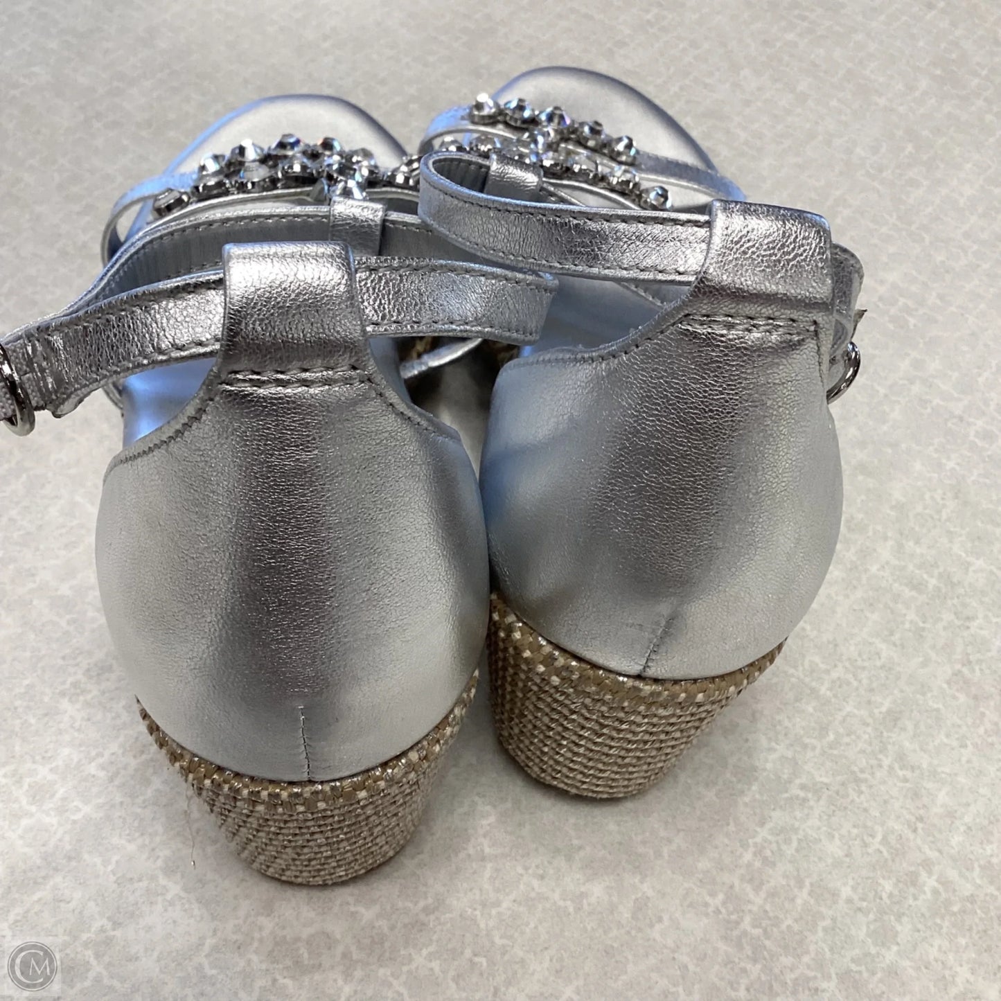 Sandals Heels Wedge By Naturalizer In Silver, Size: 8