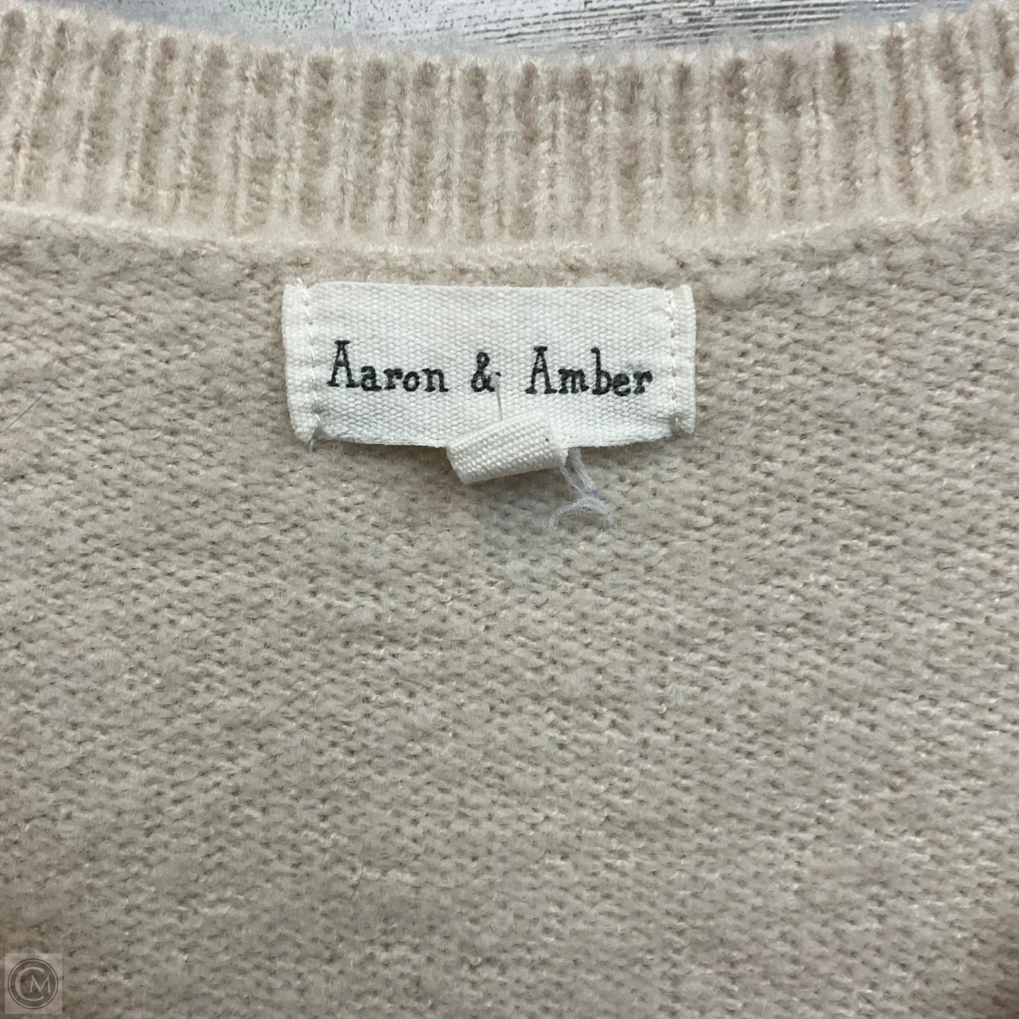 Sweater By Aaron & Amber In Red & Tan, Size: M