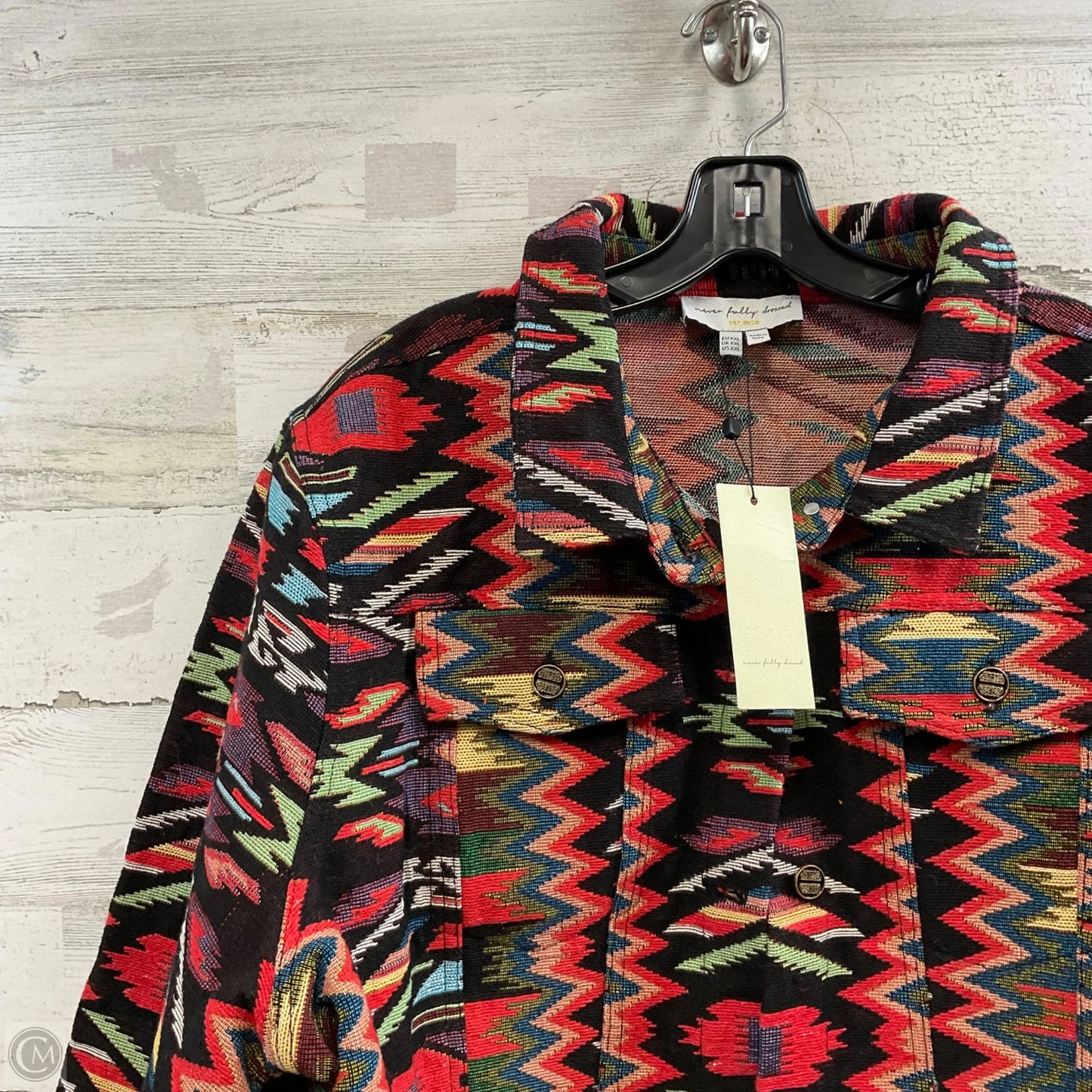 Jacket Other By NEVER FULLY DRESSED In Black & Red, Size: Xxl