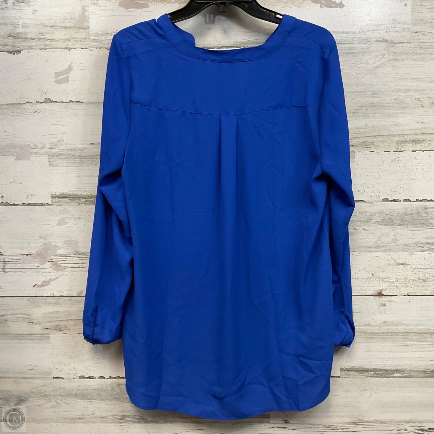 Top Long Sleeve By Adrianna Papell In Blue, Size: L