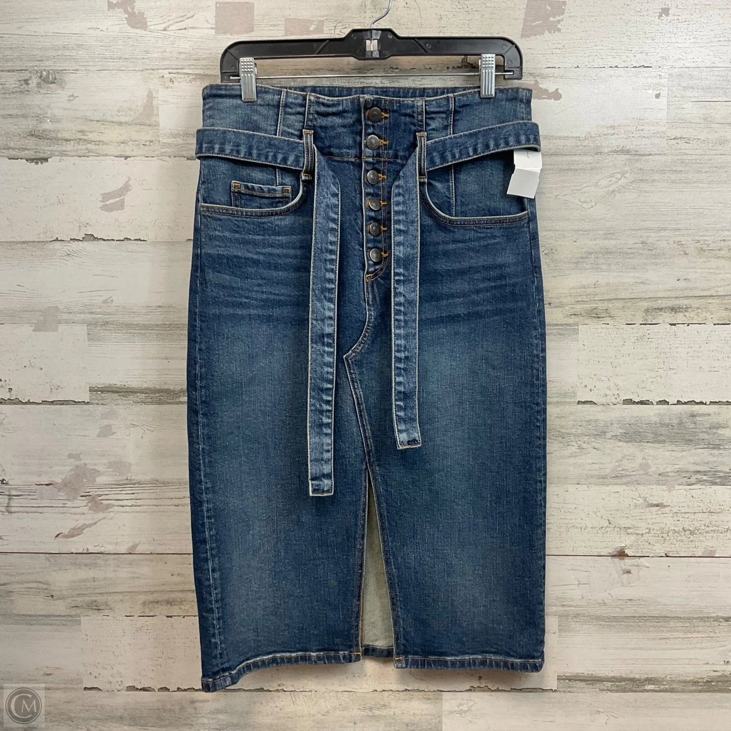 Skirt Midi By Veronica Beard In Blue Denim, Size: 10