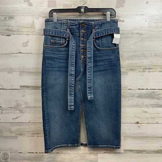 Skirt Midi By Veronica Beard In Blue Denim, Size: 10