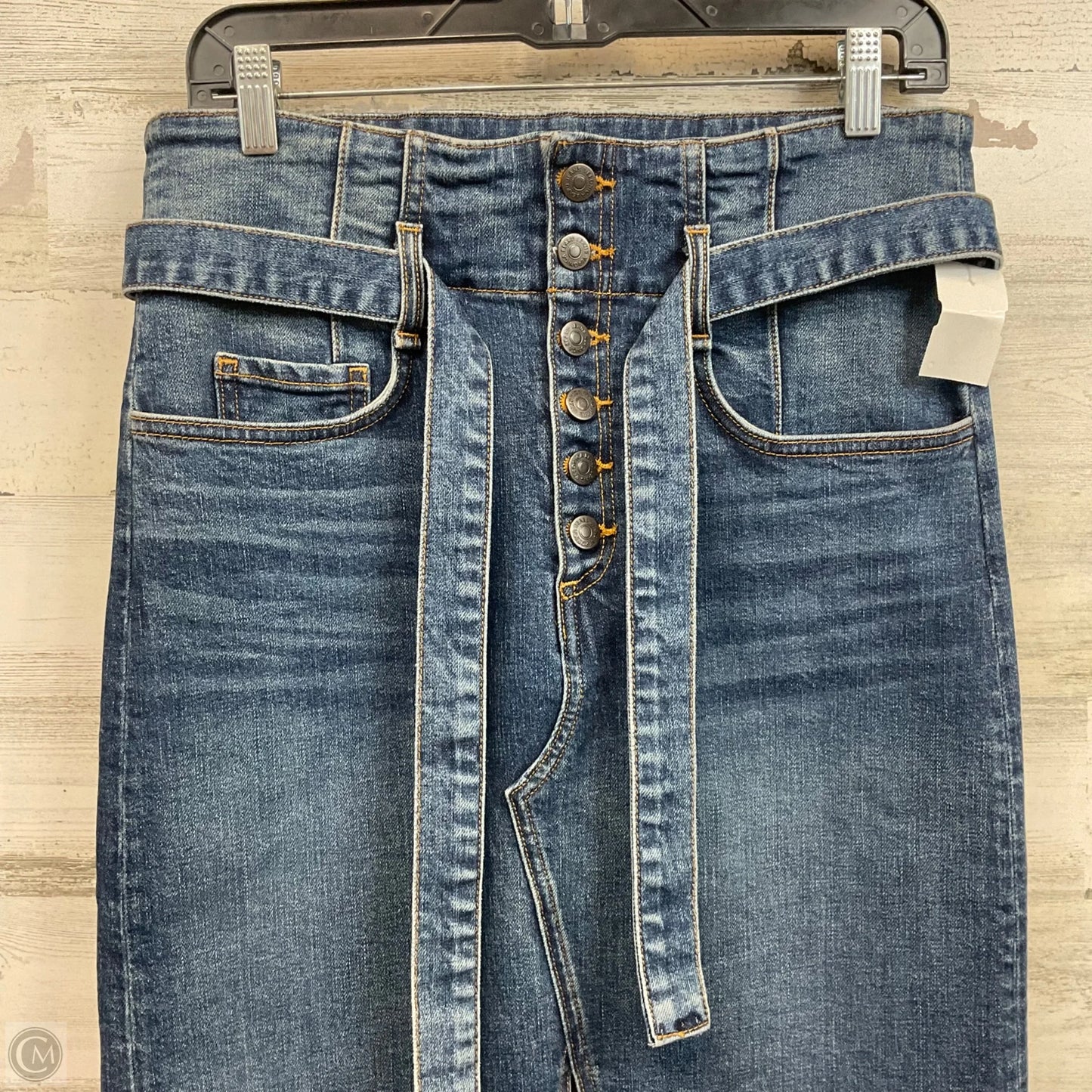 Skirt Midi By Veronica Beard In Blue Denim, Size: 10