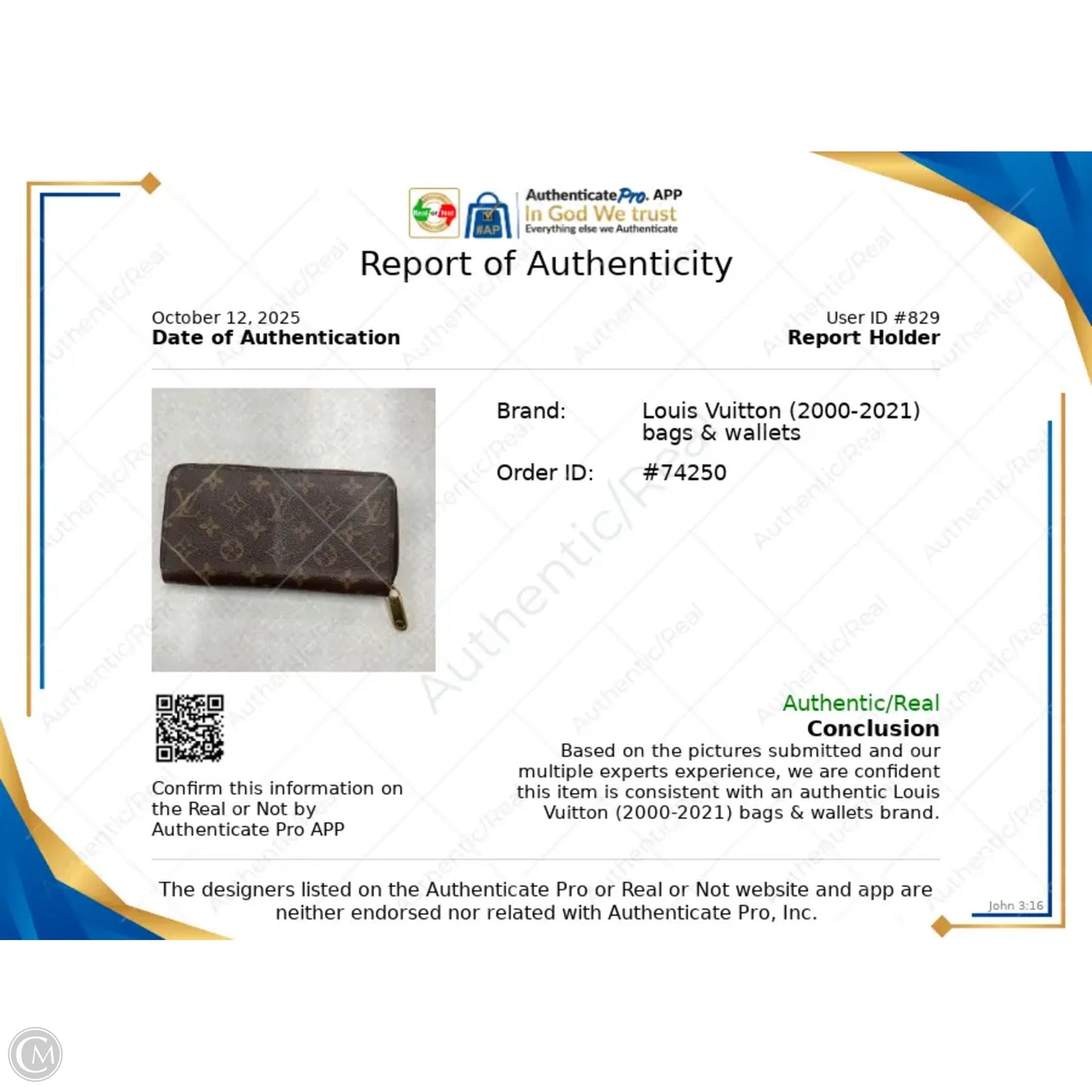 Wallet Luxury Designer By Louis Vuitton, Size: Large