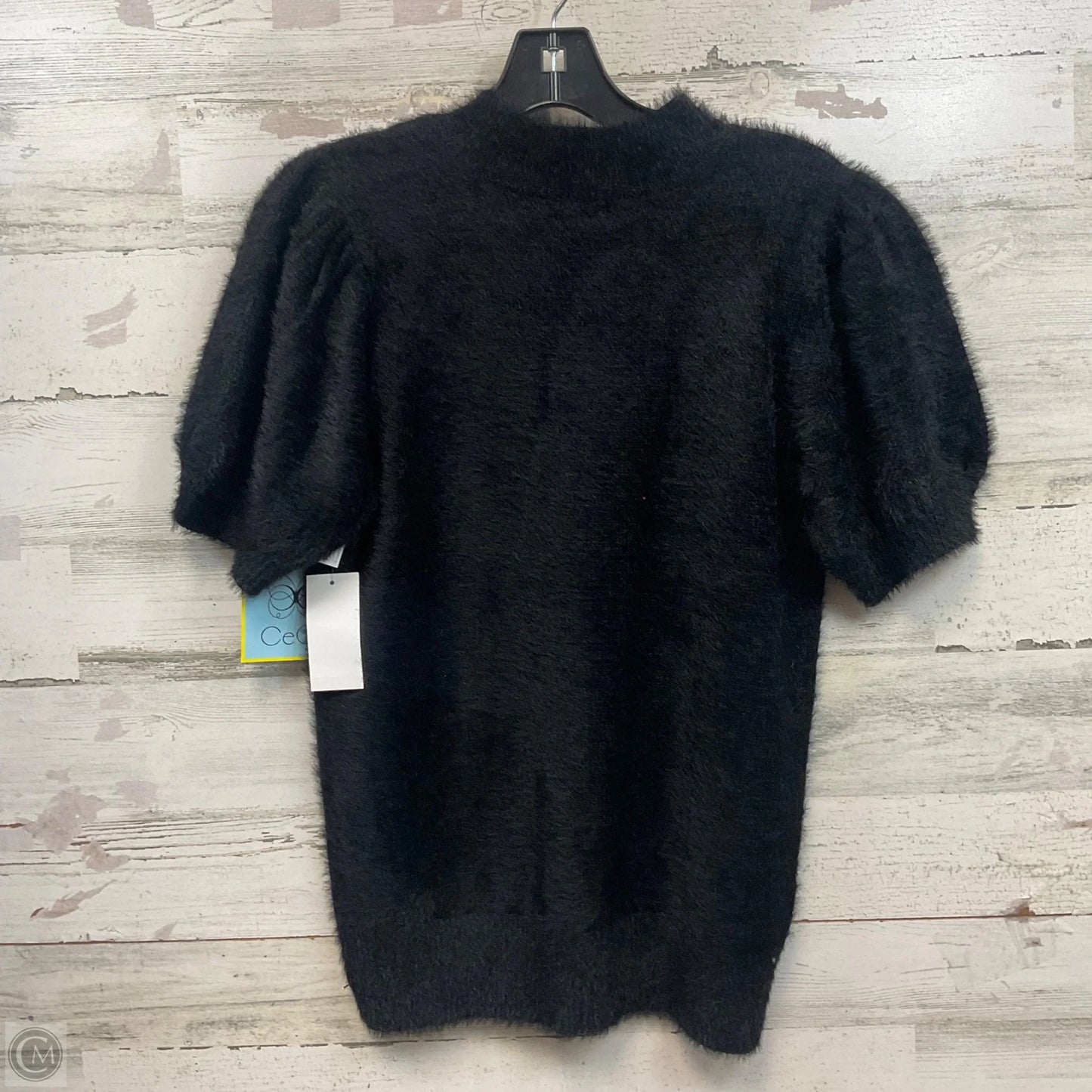 Sweater Short Sleeve By Cece In Black, Size: M