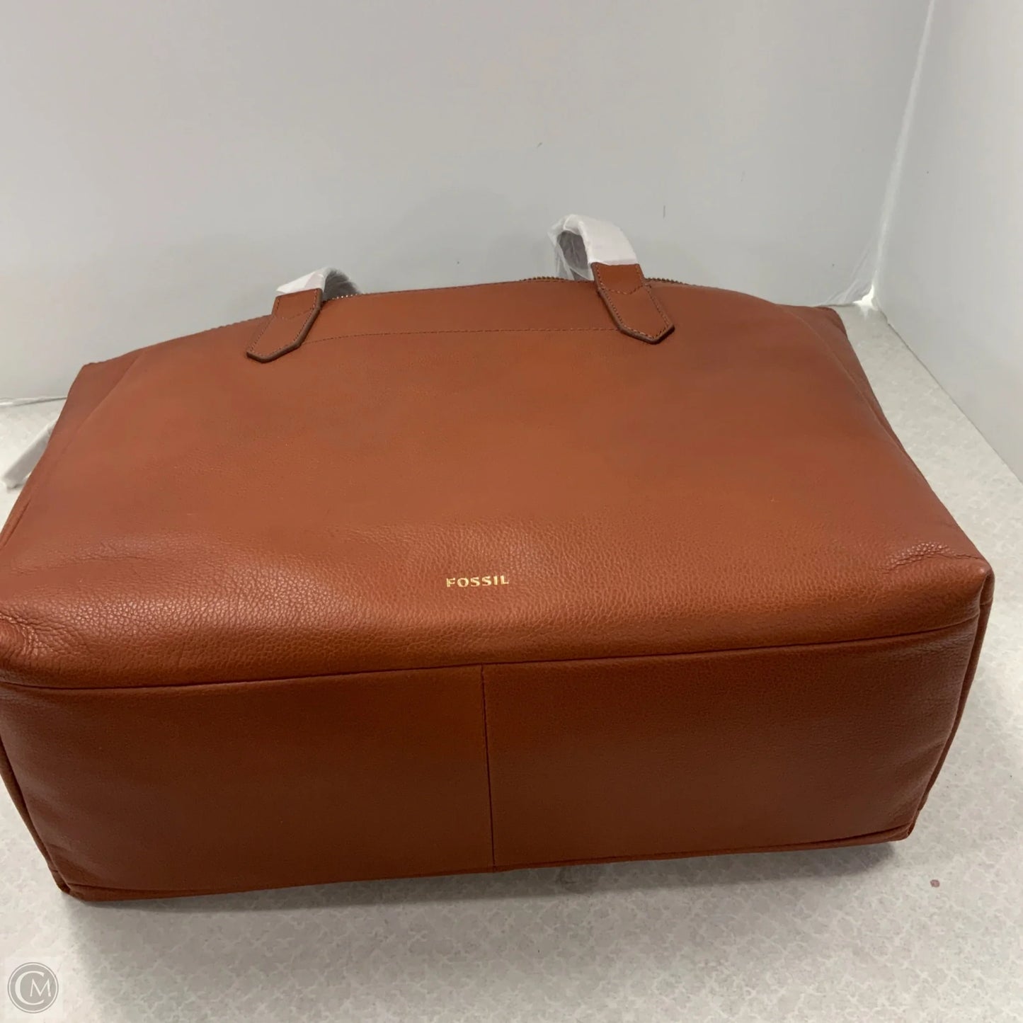 Handbag Leather By Fossil, Size: Large