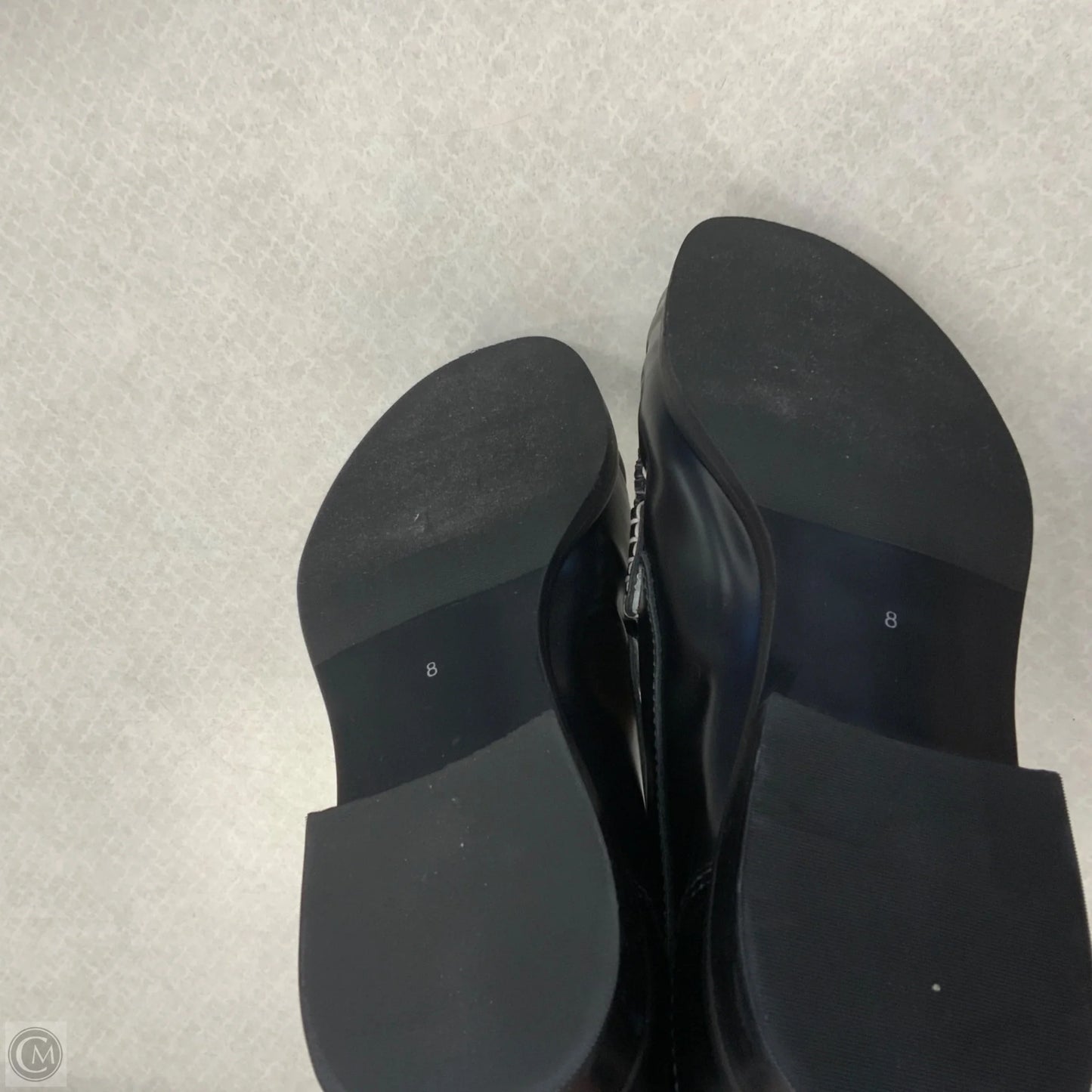 Shoes Flats By Marc Joseph In Black & White, Size: 8