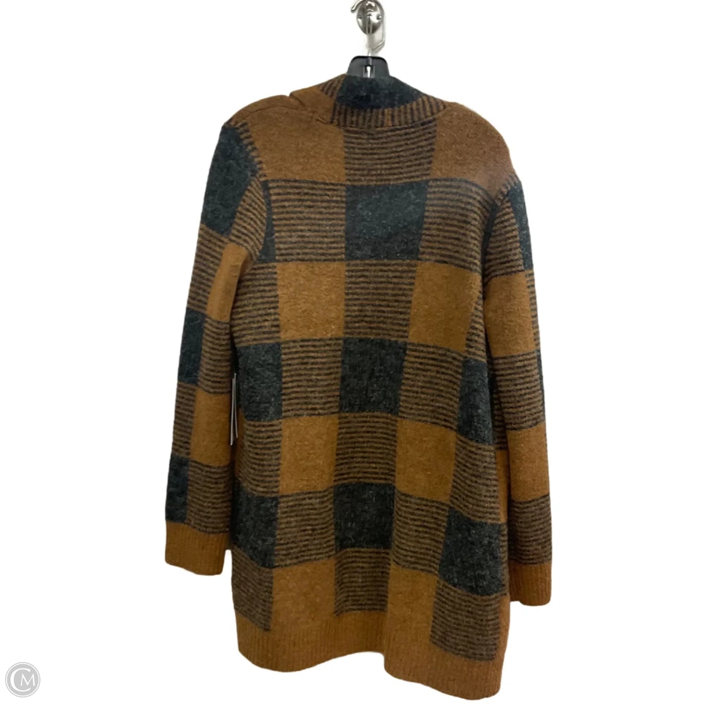 Sweater Cardigan By Evolution In Brown, Size: L