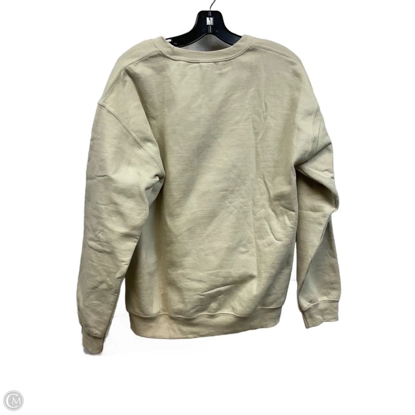 Sweatshirt Crewneck By Gildan In Beige, Size: M