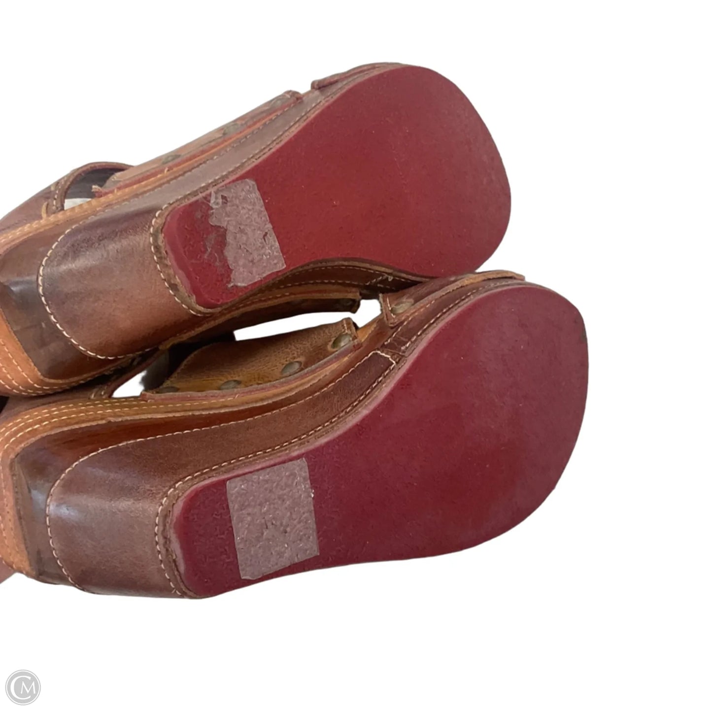 Sandals Heels Wedge By Bed Stu In Brown, Size: 6