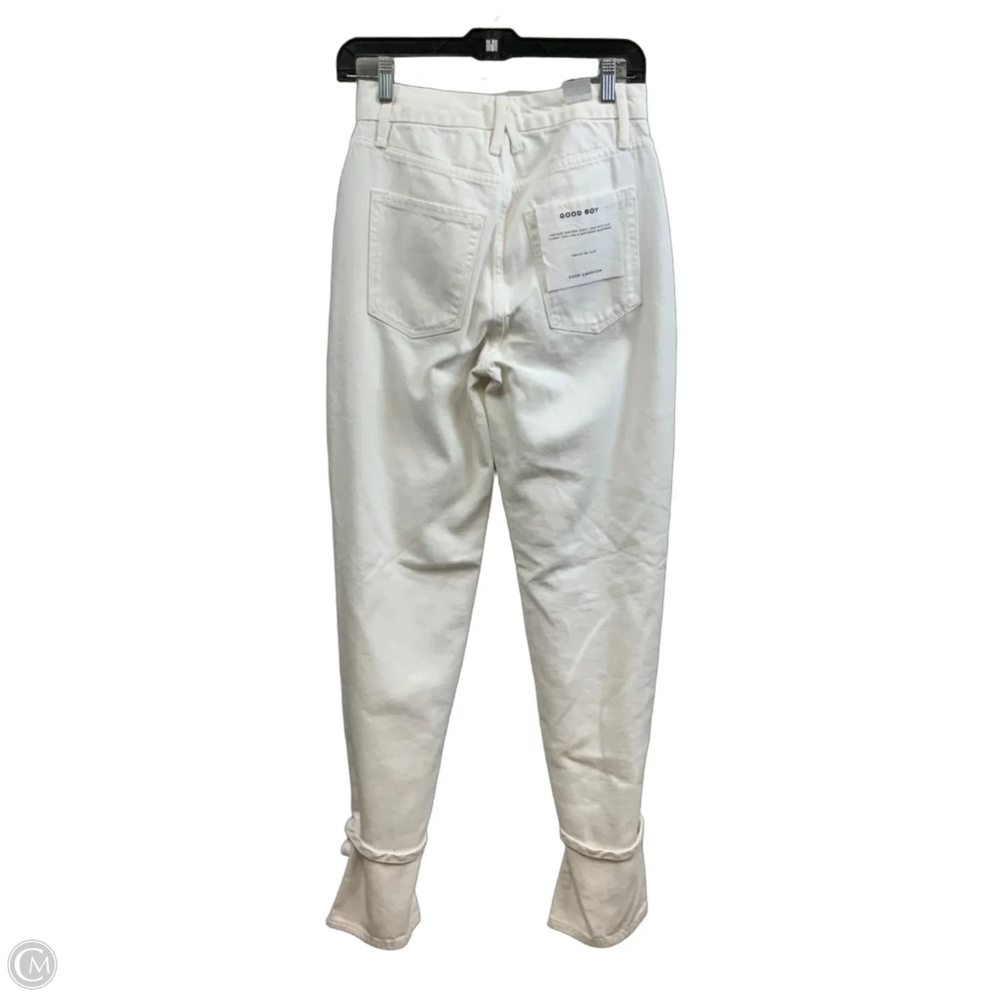Jeans Straight By Good American In White Denim, Size: 0