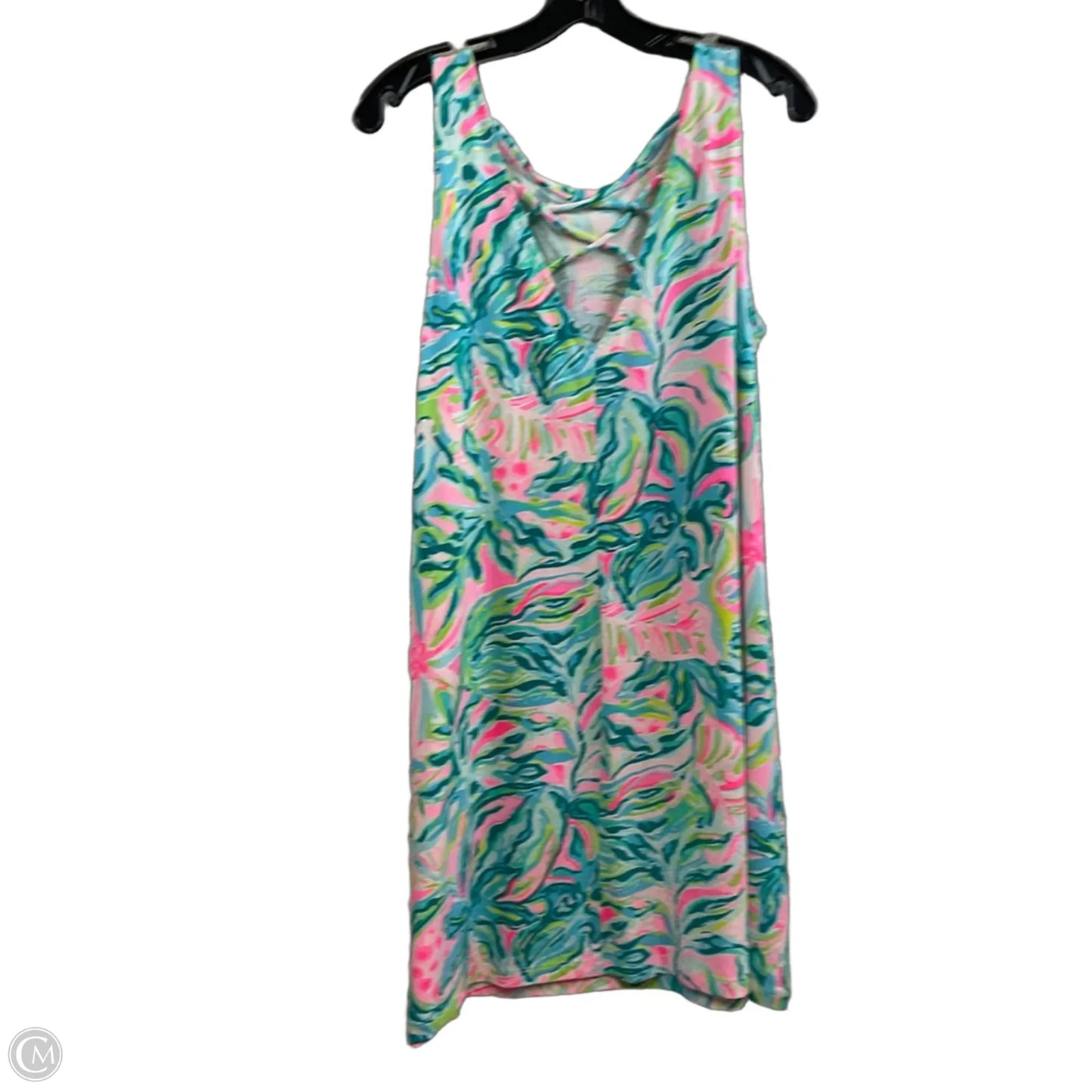 Dress Casual Short By Lilly Pulitzer In Green & Pink, Size: M
