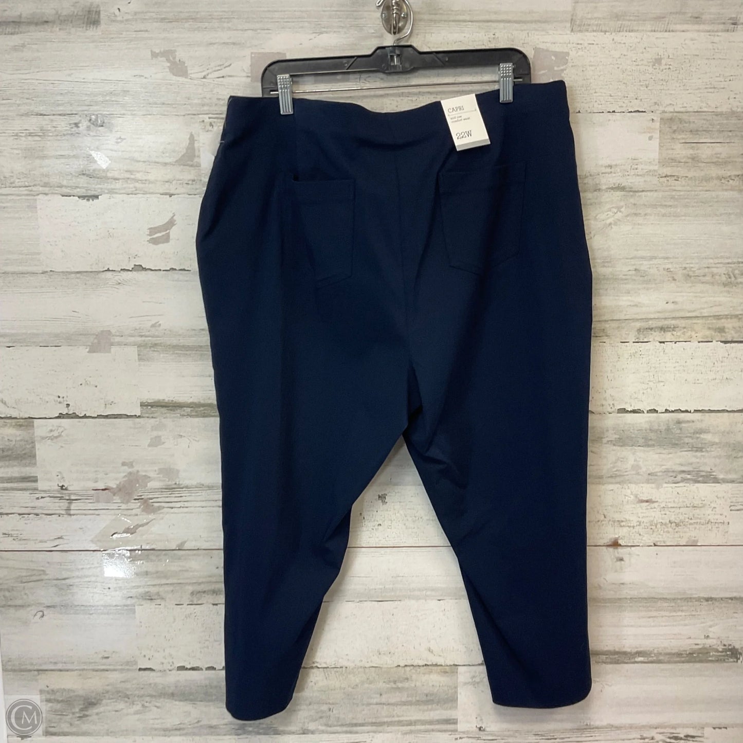Capris By Style And Company In Navy, Size: 22