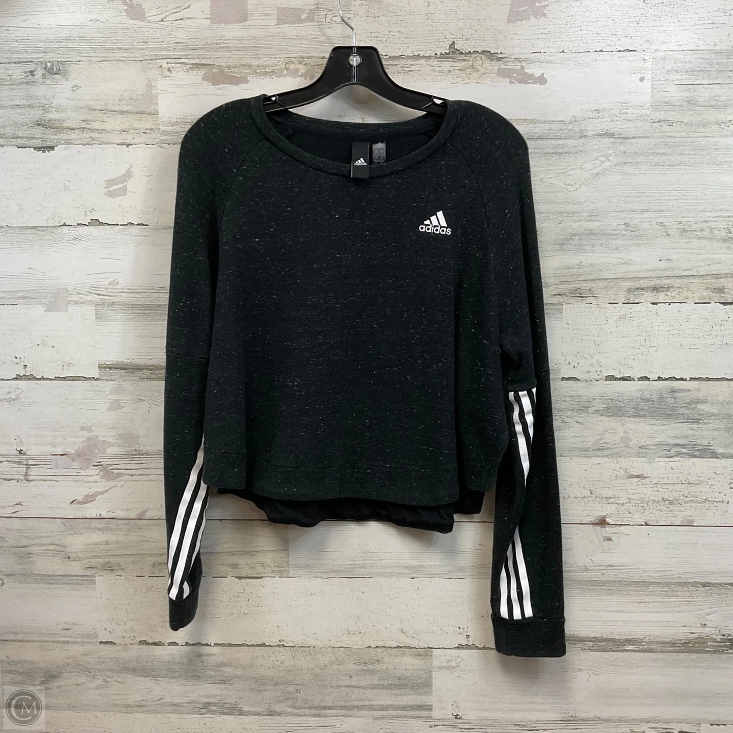 Sweatshirt Crewneck By Adidas In Black, Size: M