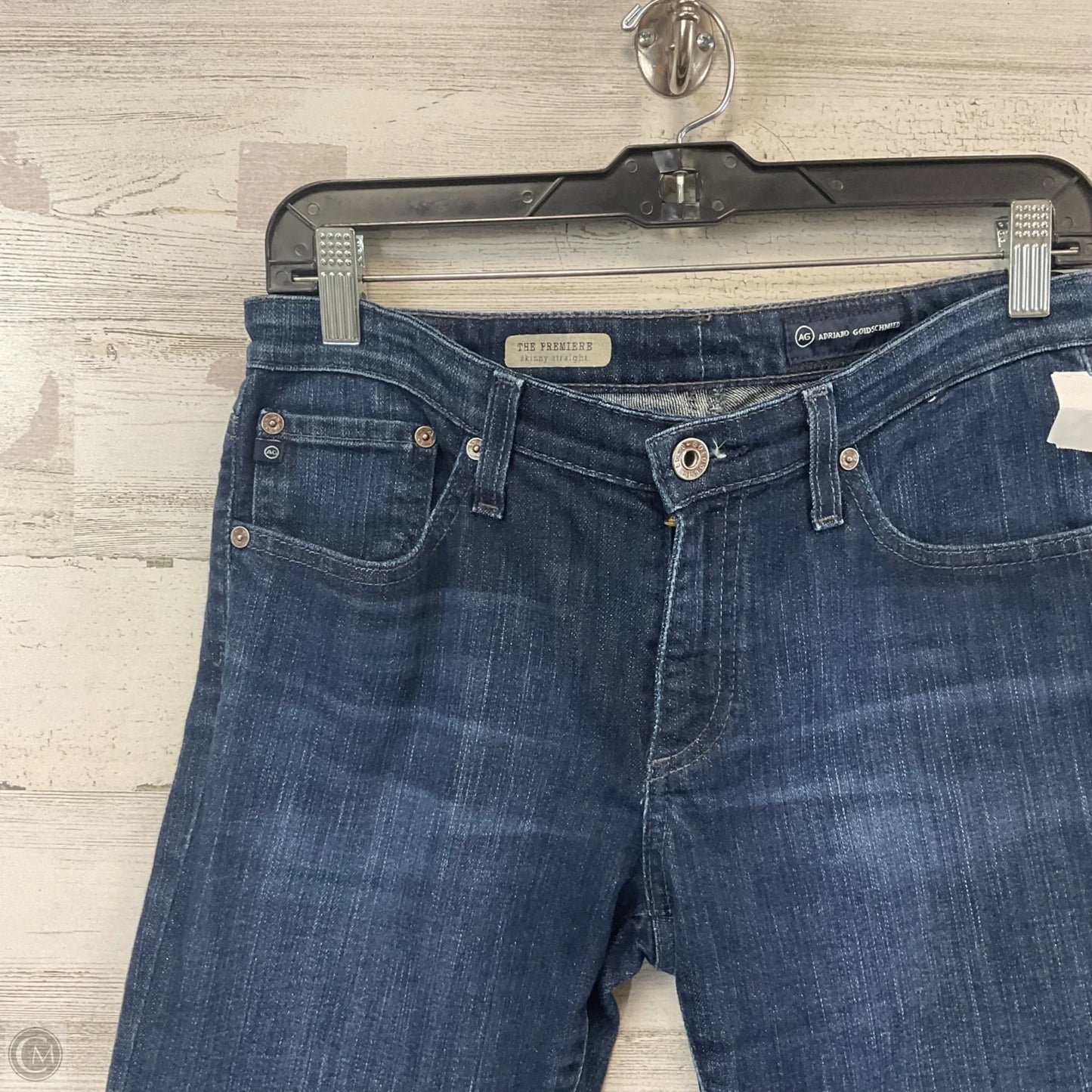 Jeans Skinny Straight By Adriano Goldschmied In Blue Denim, Size: 8