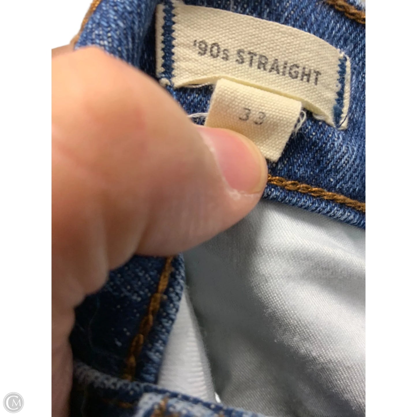 Jeans Straight By Madewell In Blue Denim, Size: 16