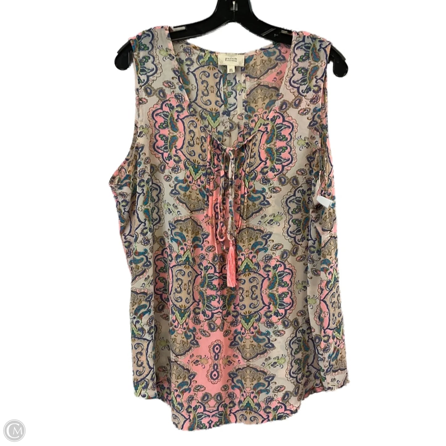 Top Sleeveless By Blu Pepper In Pink, Size: 2x