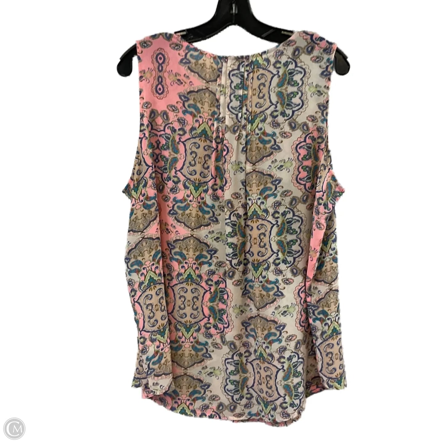 Top Sleeveless By Blu Pepper In Pink, Size: 2x
