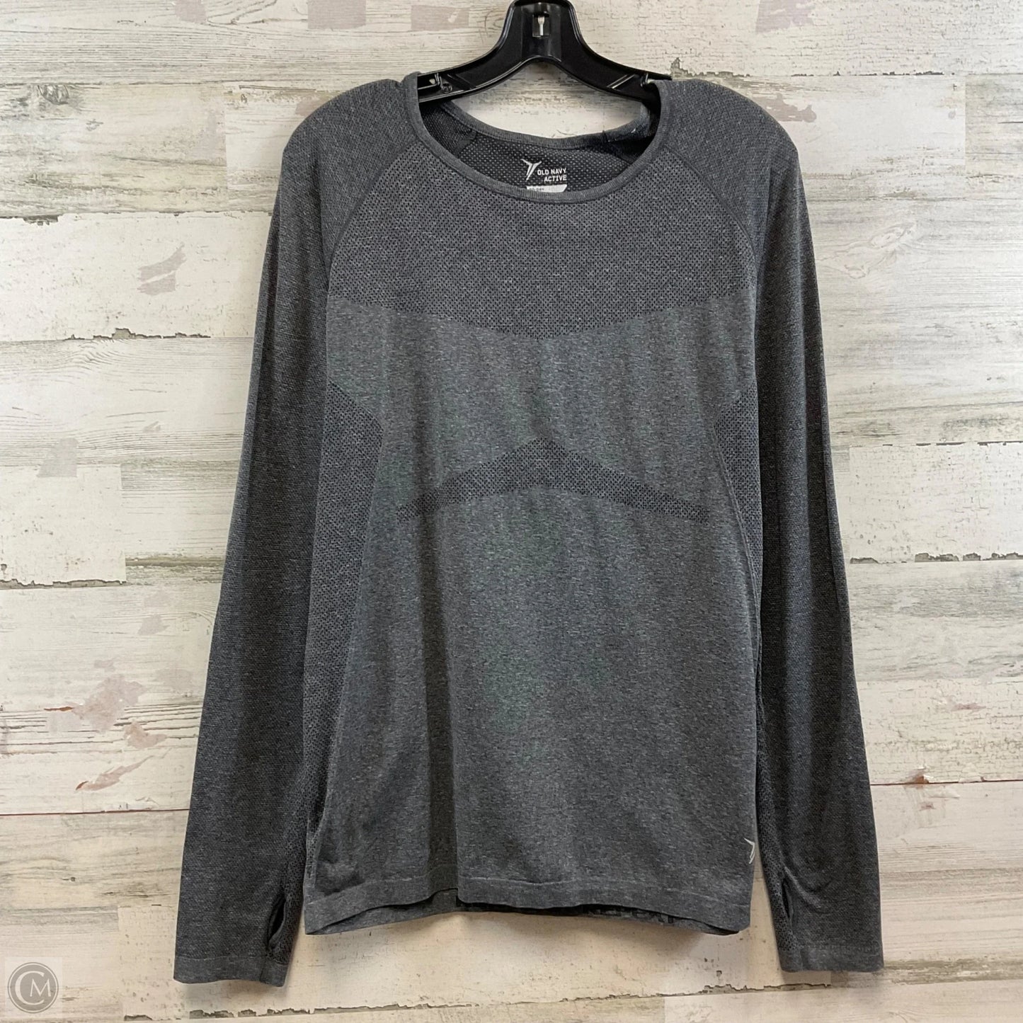 Athletic Top Long Sleeve Crewneck By Old Navy In Grey, Size: Xl