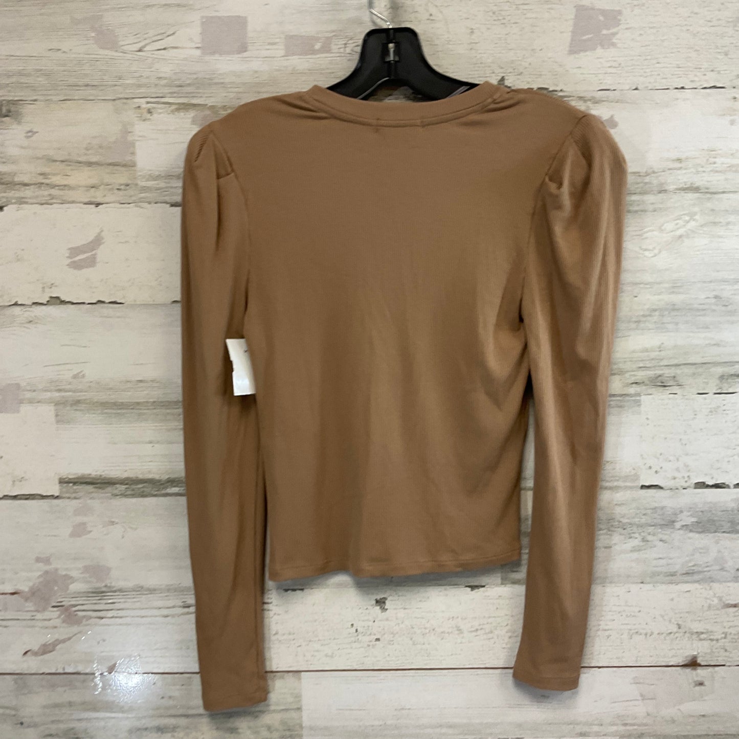 Top Long Sleeve By Avec Les Filles In Brown, Size: Xs