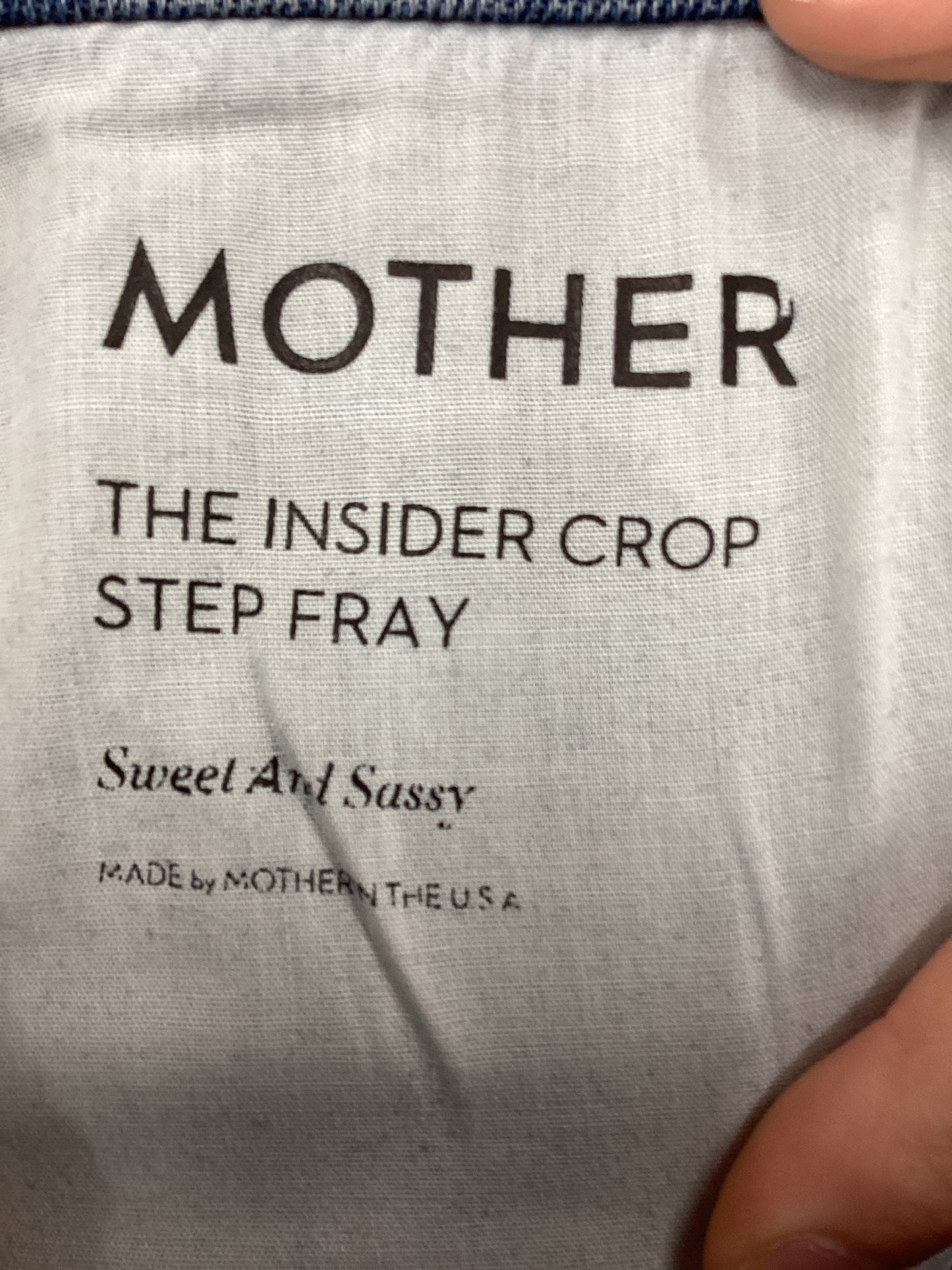 Jeans Cropped By Mother In Blue Denim, Size: 4