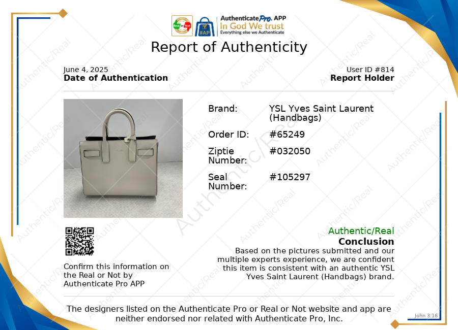 Handbag Luxury Designer By Yves Saint Laurent, Size: Medium