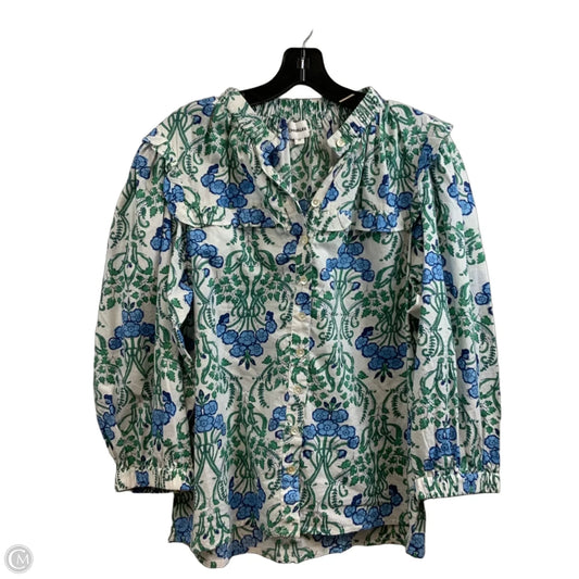 Blouse Long Sleeve By CHARLEE In Green, Size: M