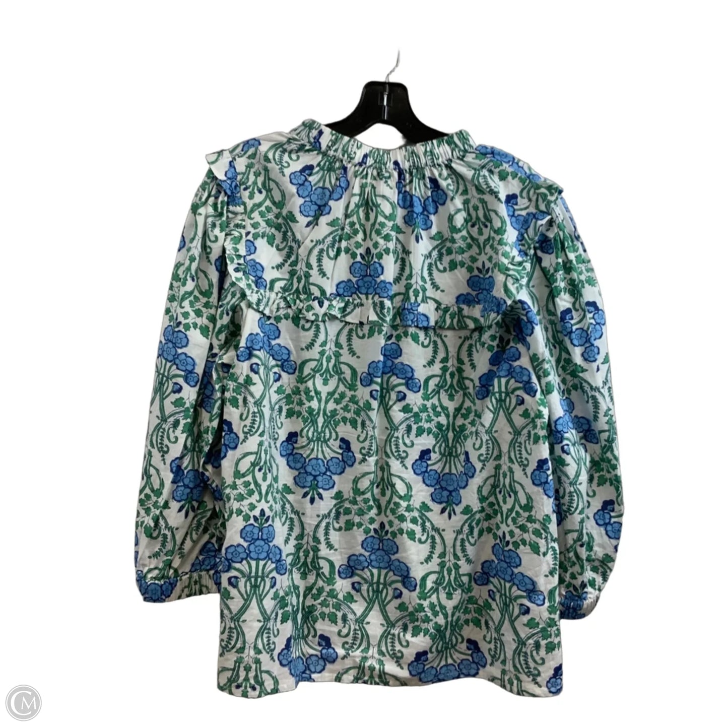 Blouse Long Sleeve By CHARLEE In Green, Size: M