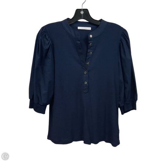 Top 3/4 Sleeve By Six/Fifty In Navy, Size: L