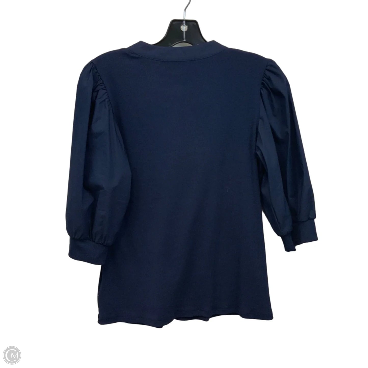 Top 3/4 Sleeve By Six/Fifty In Navy, Size: L