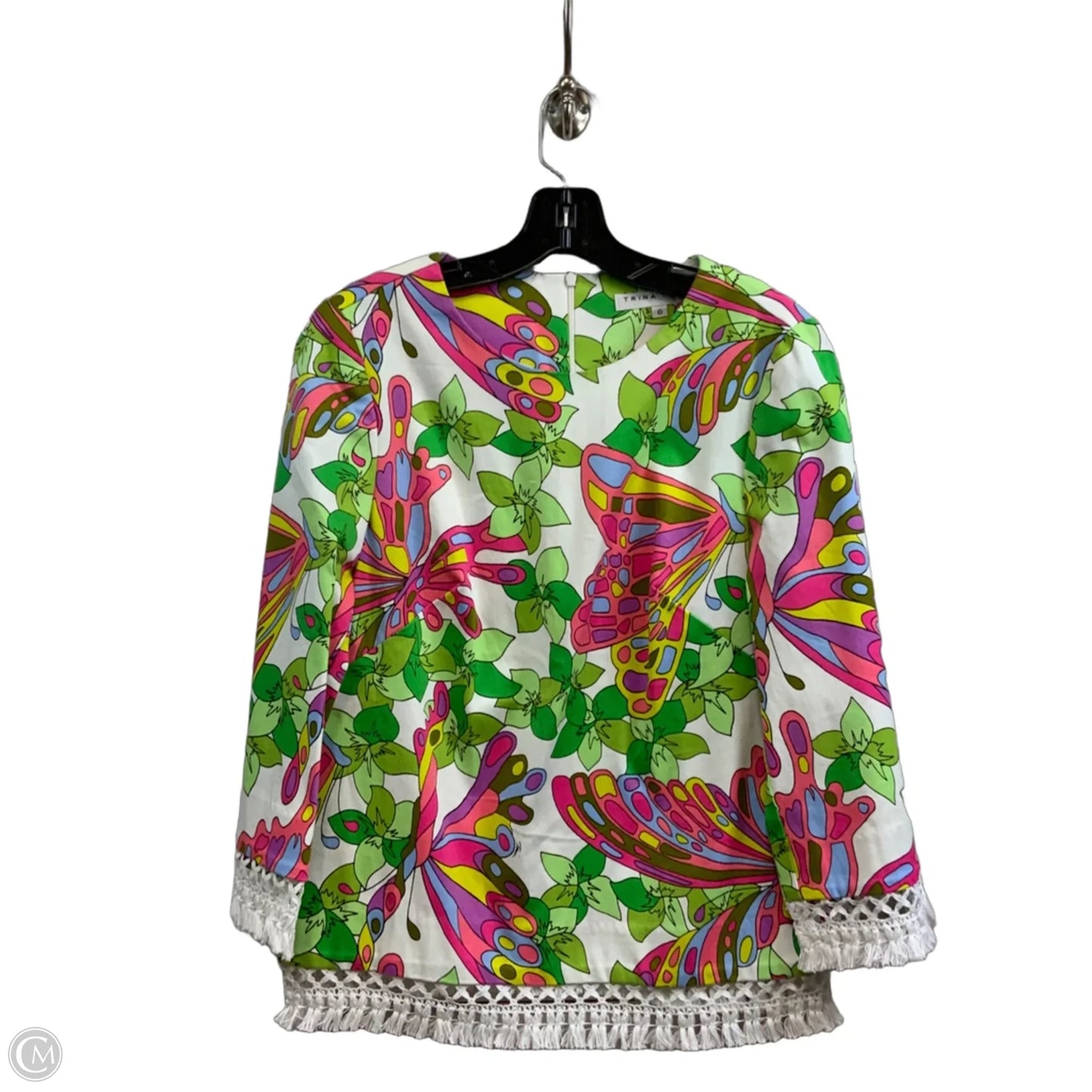 Top Long Sleeve By Trina Turk In Green, Size: S