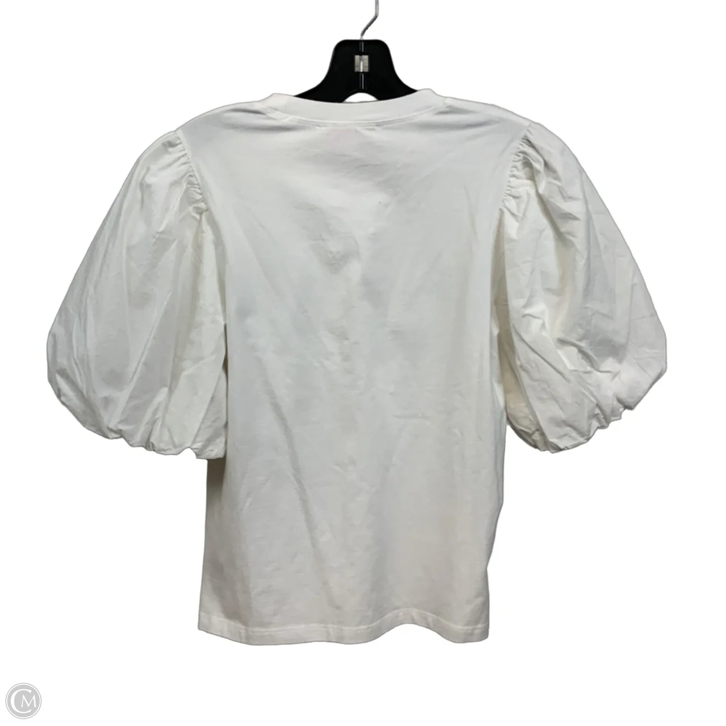 Top Short Sleeve By Love the Label In White, Size: M