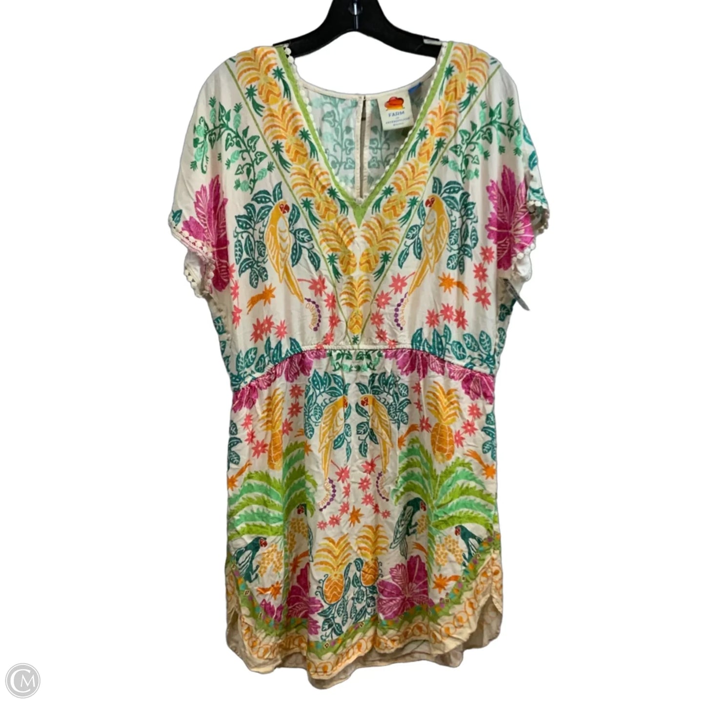 Dress Casual Short By Farm Rio In Cream, Size: Xl