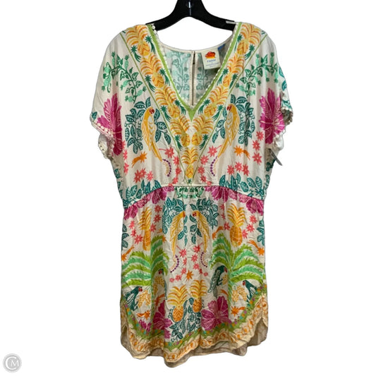 Dress Casual Short By Farm Rio In Cream, Size: Xl