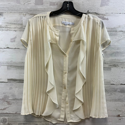 Top Short Sleeve Designer By See By Chloe In Cream, Size: M