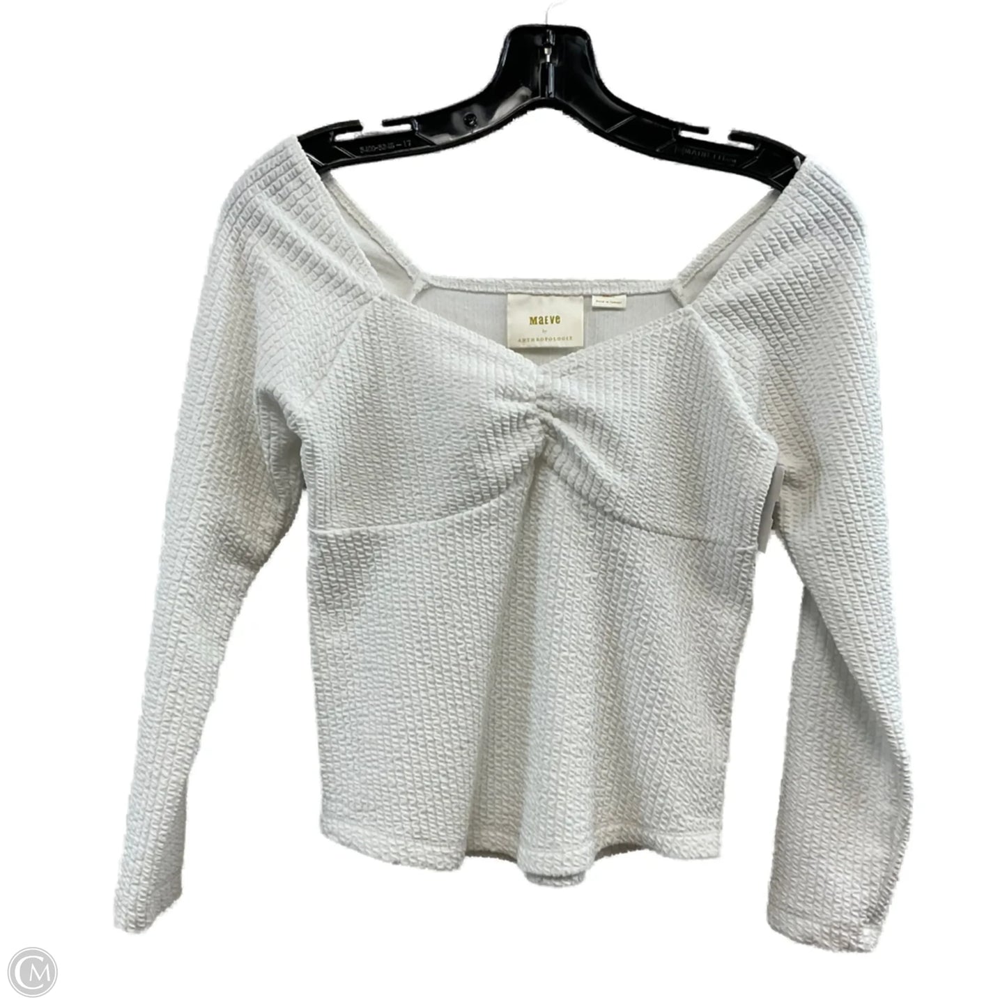 Top Long Sleeve By Maeve In White, Size: Xs