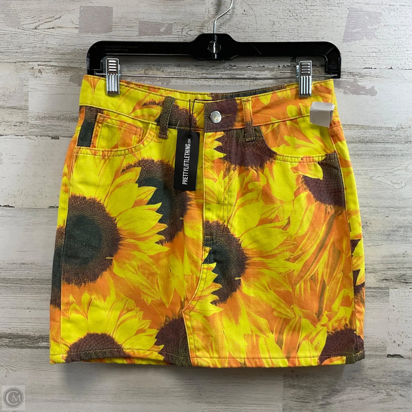 Skirt Mini & Short By Pretty Little Thing In Yellow, Size: S