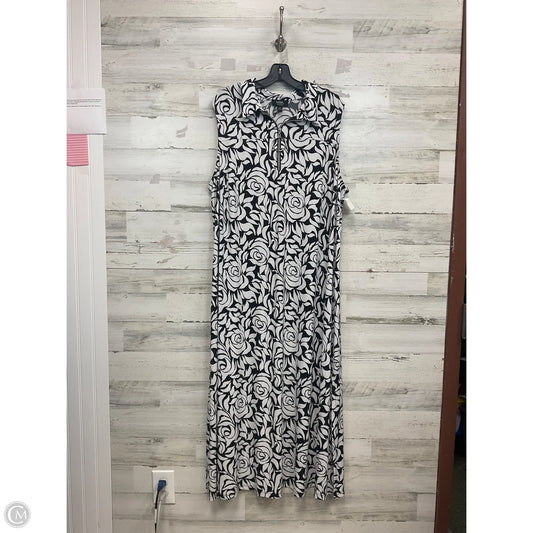 Dress Casual Maxi By Msk In Black & White, Size: 3x