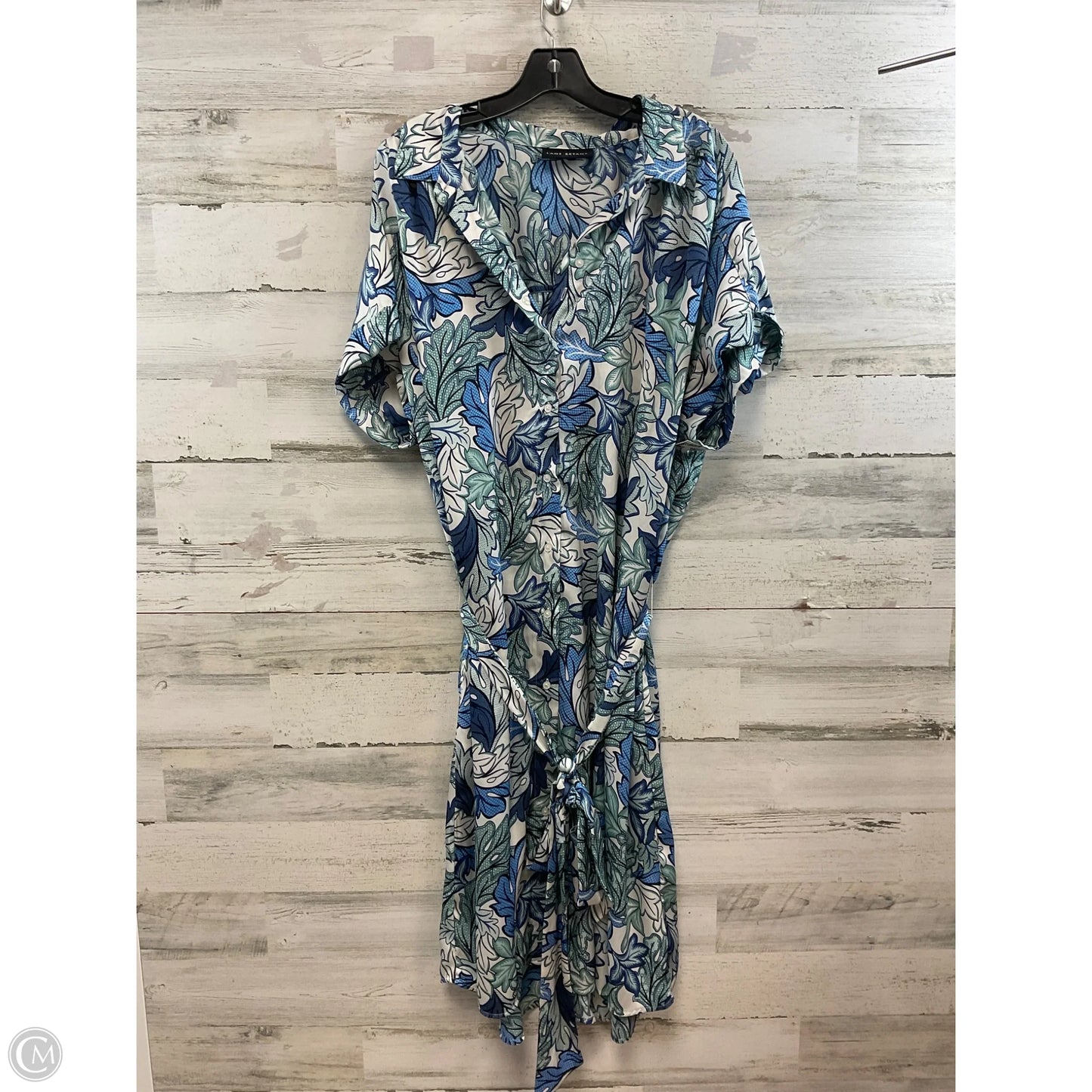 Dress Casual Midi By Lane Bryant In Blue & White, Size: 3x