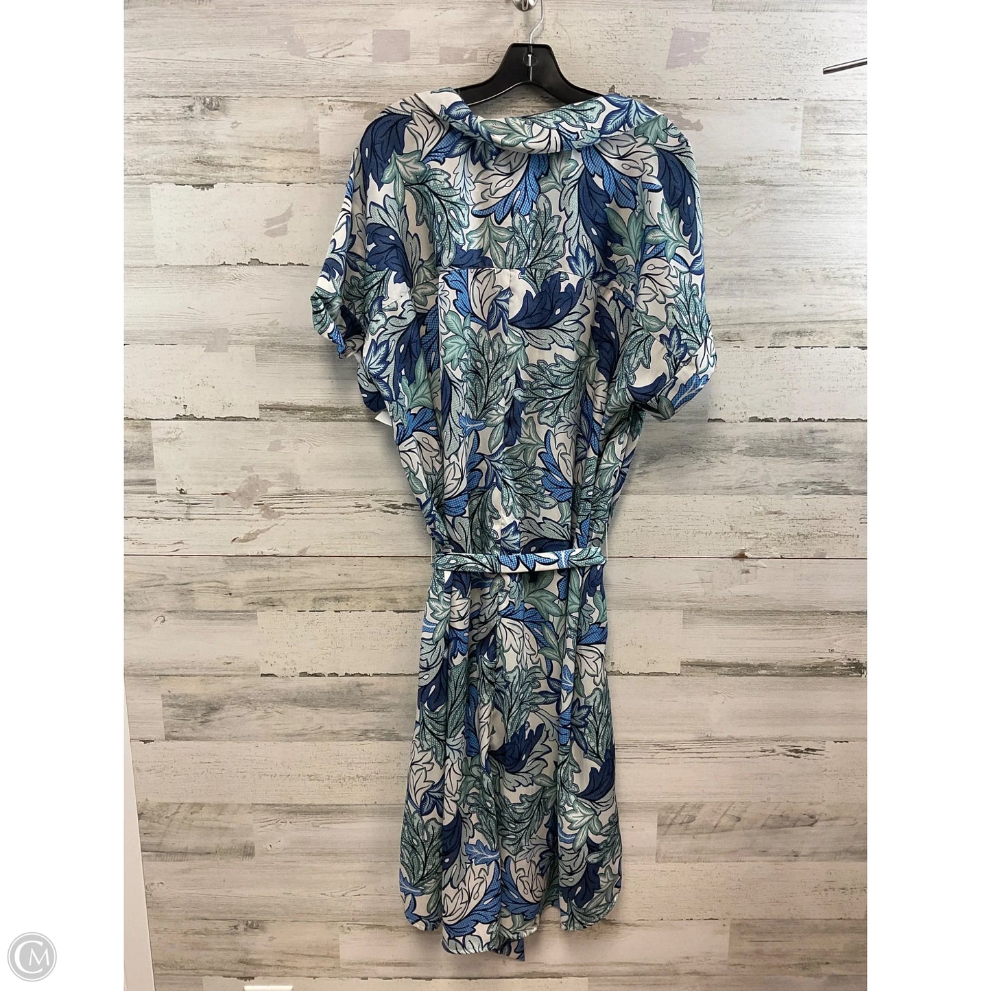 Dress Casual Midi By Lane Bryant In Blue & White, Size: 3x