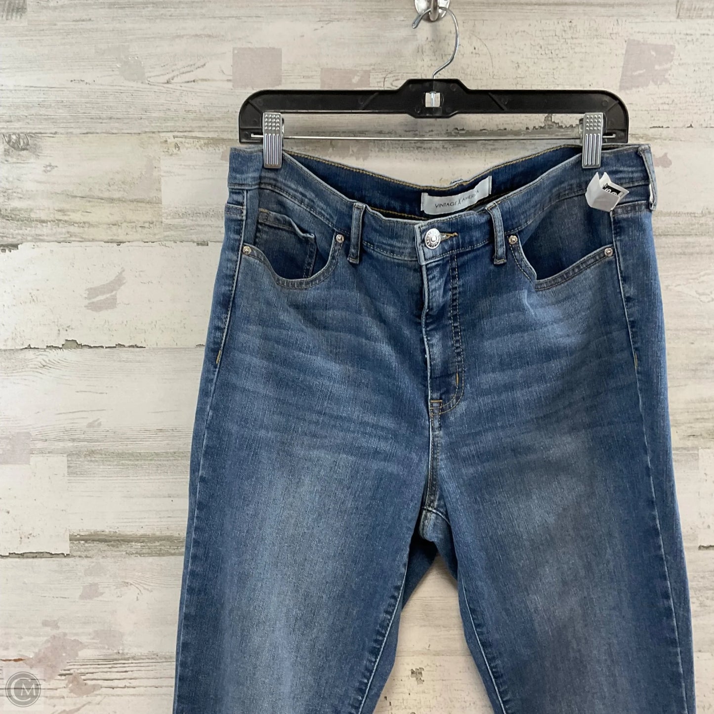 Jeans Flared By Vintage America In Blue Denim, Size: 12