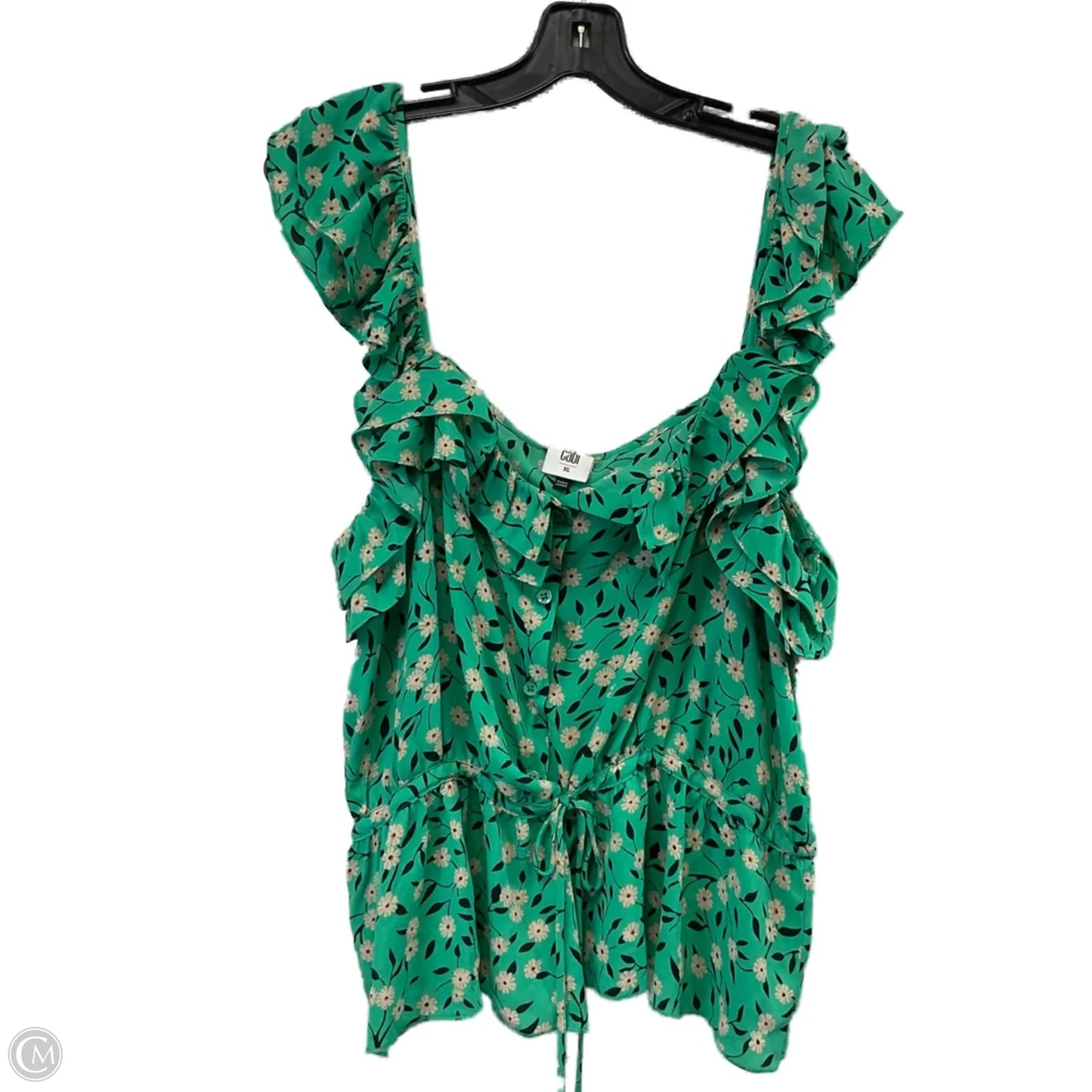 Top Sleeveless By Cabi In Green, Size: Xl