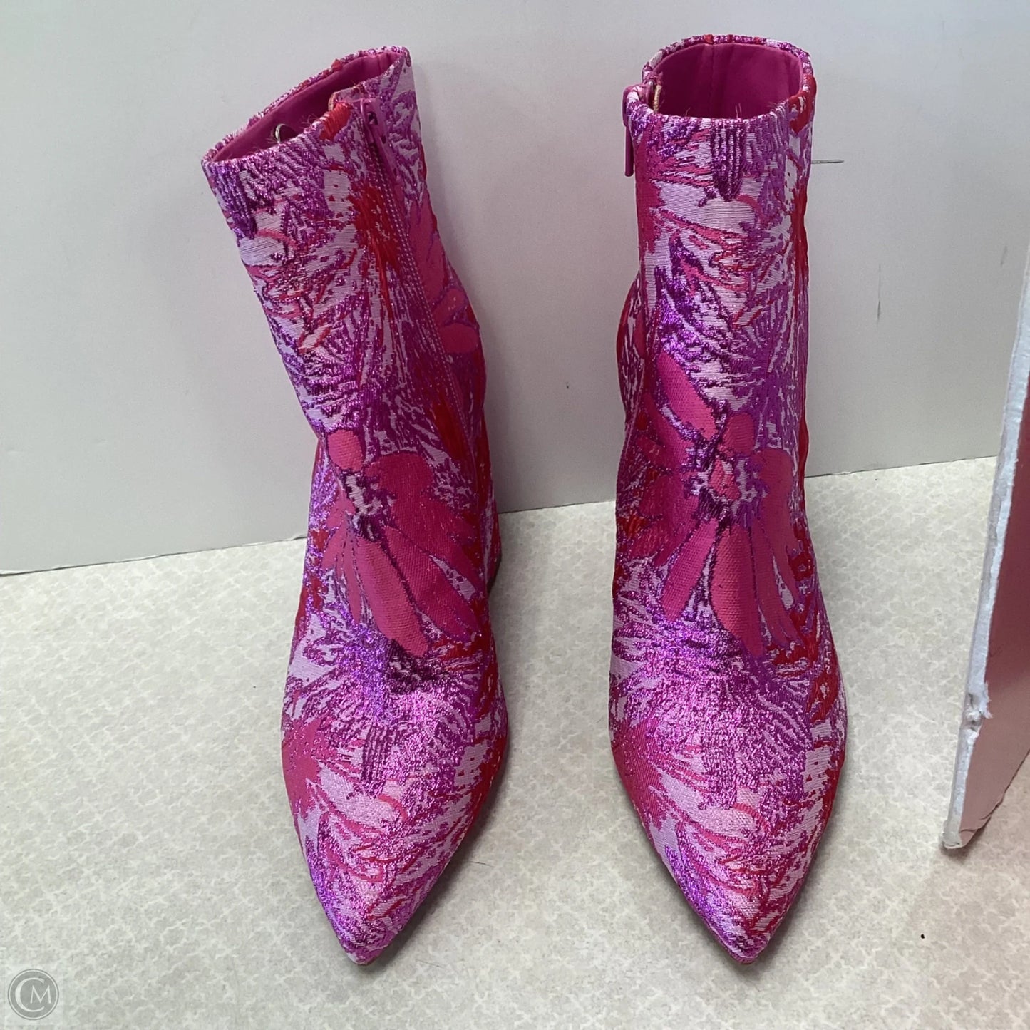 Boots Ankle Heels By Gianni Bini In Pink, Size: 7.5