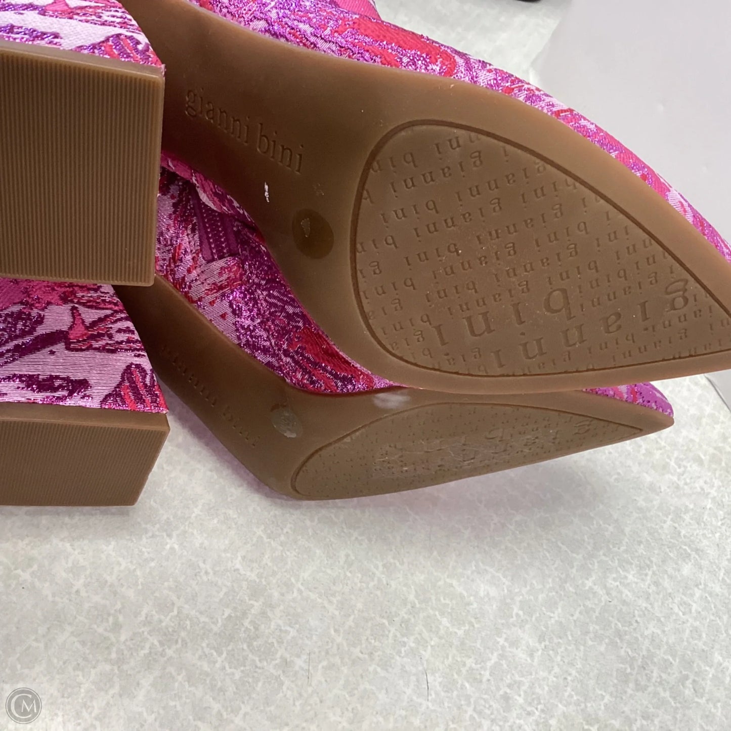 Boots Ankle Heels By Gianni Bini In Pink, Size: 7.5
