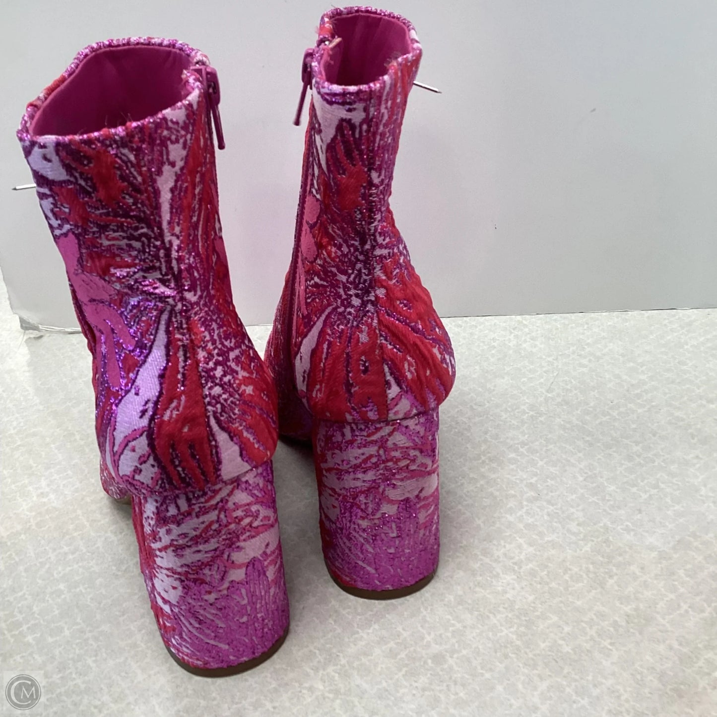 Boots Ankle Heels By Gianni Bini In Pink, Size: 7.5